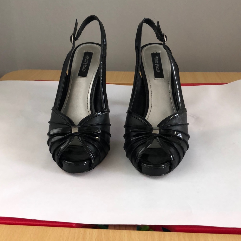 White House Black Market Antonia Black Slingback